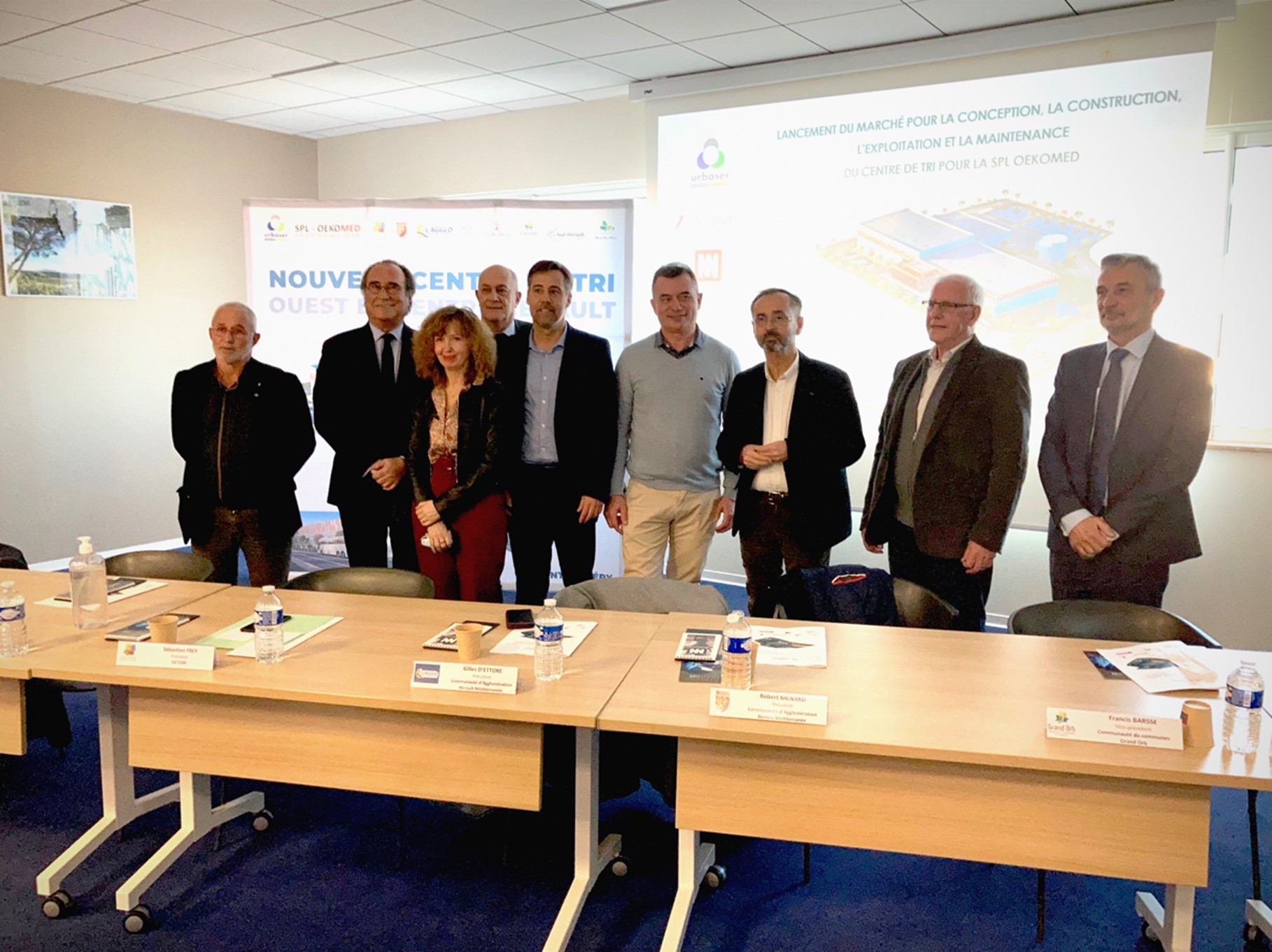 The presentation of the future sorting center of the western/central Hérault territory 